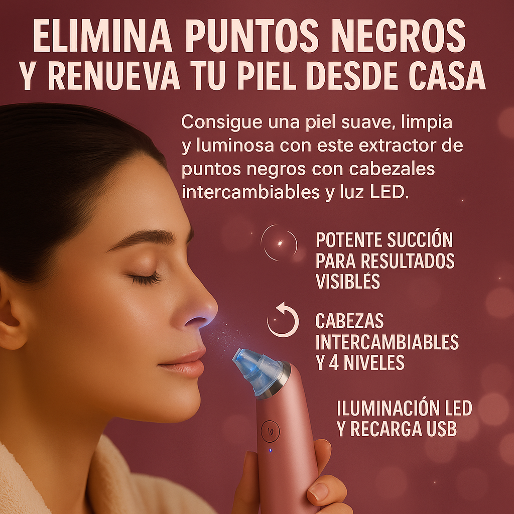 Extractor de Puntos Negros 4 Cabezales - PoreMaster™