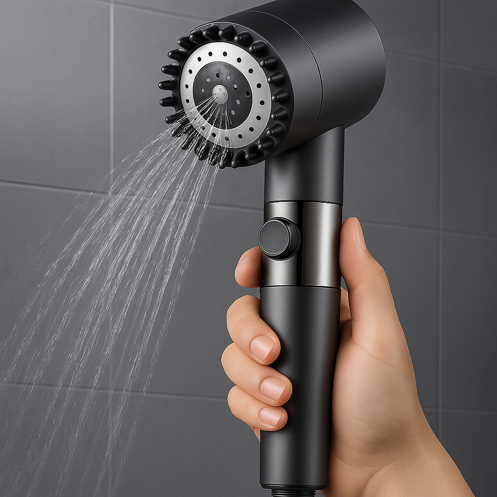 Cabezal De Ducha Con Masajeador Alta Presión - AquaBoost™