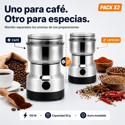 PACK 2Moledor De Cafe Y Granos molinillo