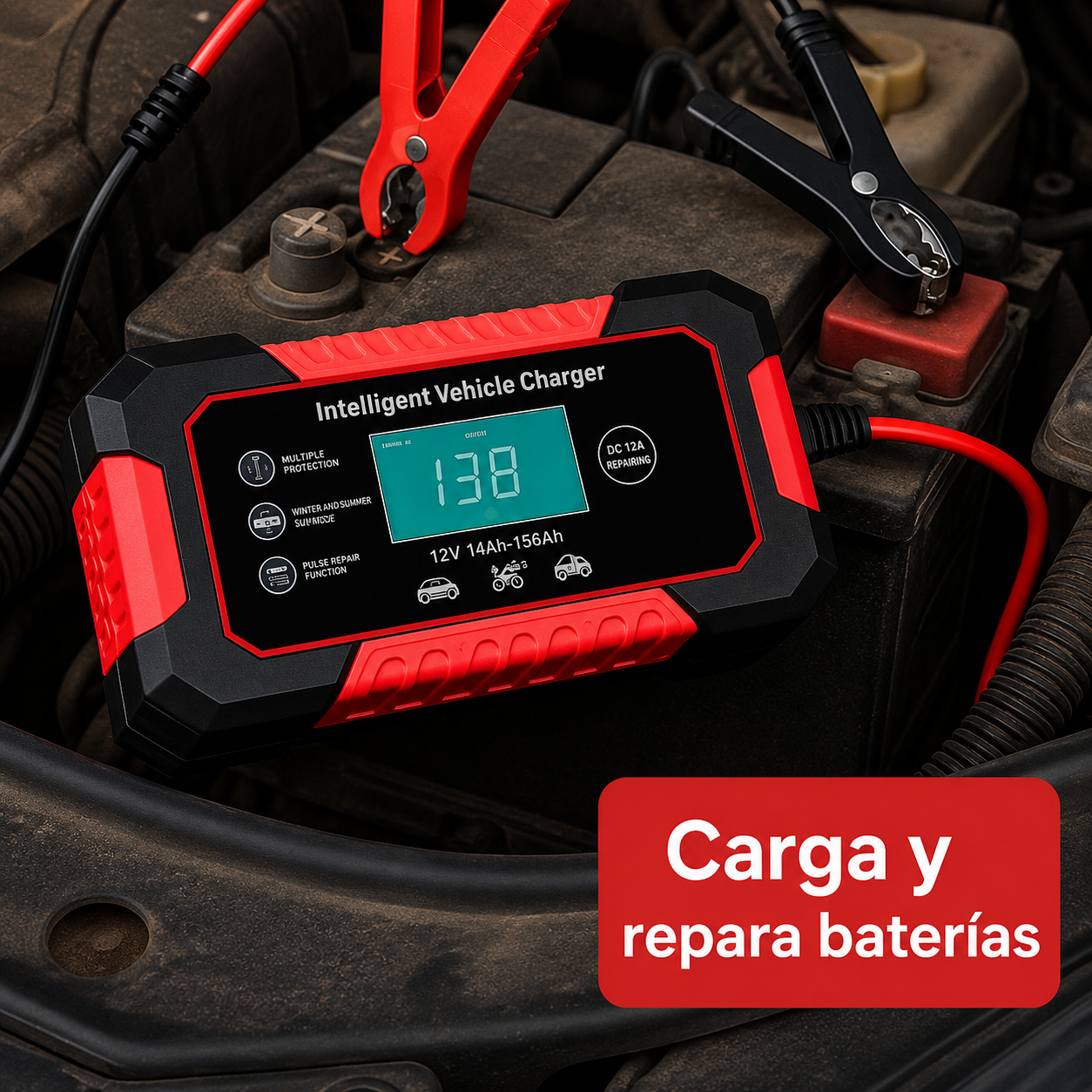 CARGADOR REPARADOR DE BATERIAS PARA AUTO