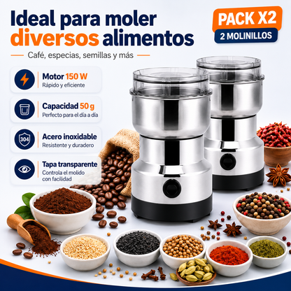PACK 2Moledor De Cafe Y Granos molinillo