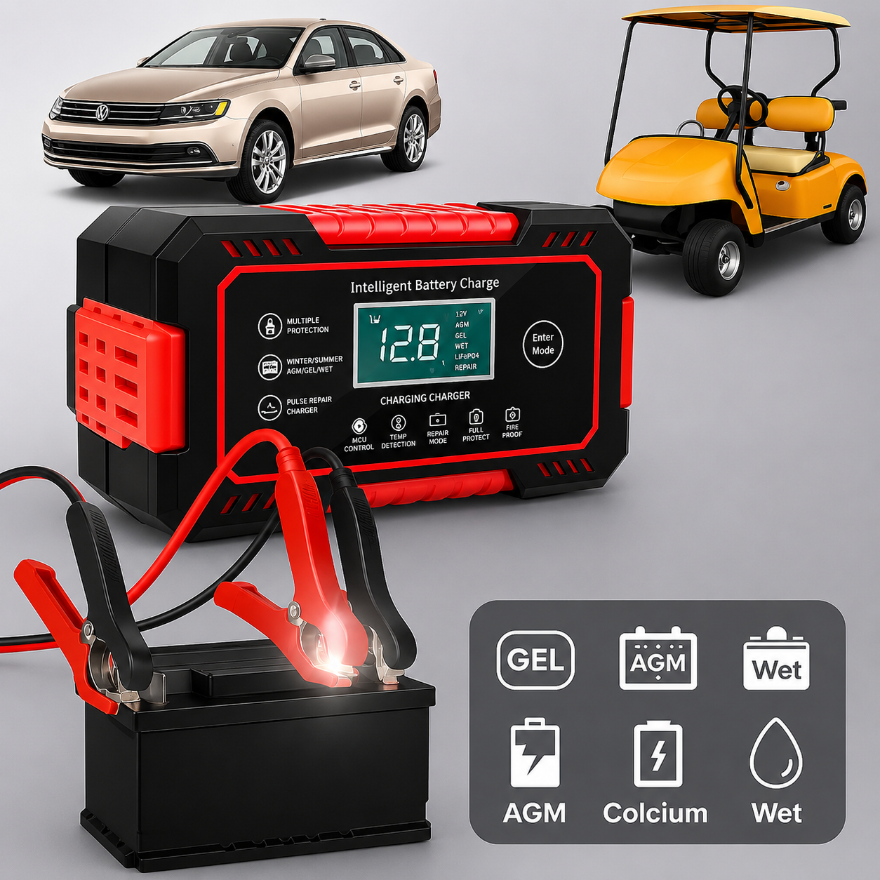 CARGADOR REPARADOR DE BATERIAS PARA AUTO
