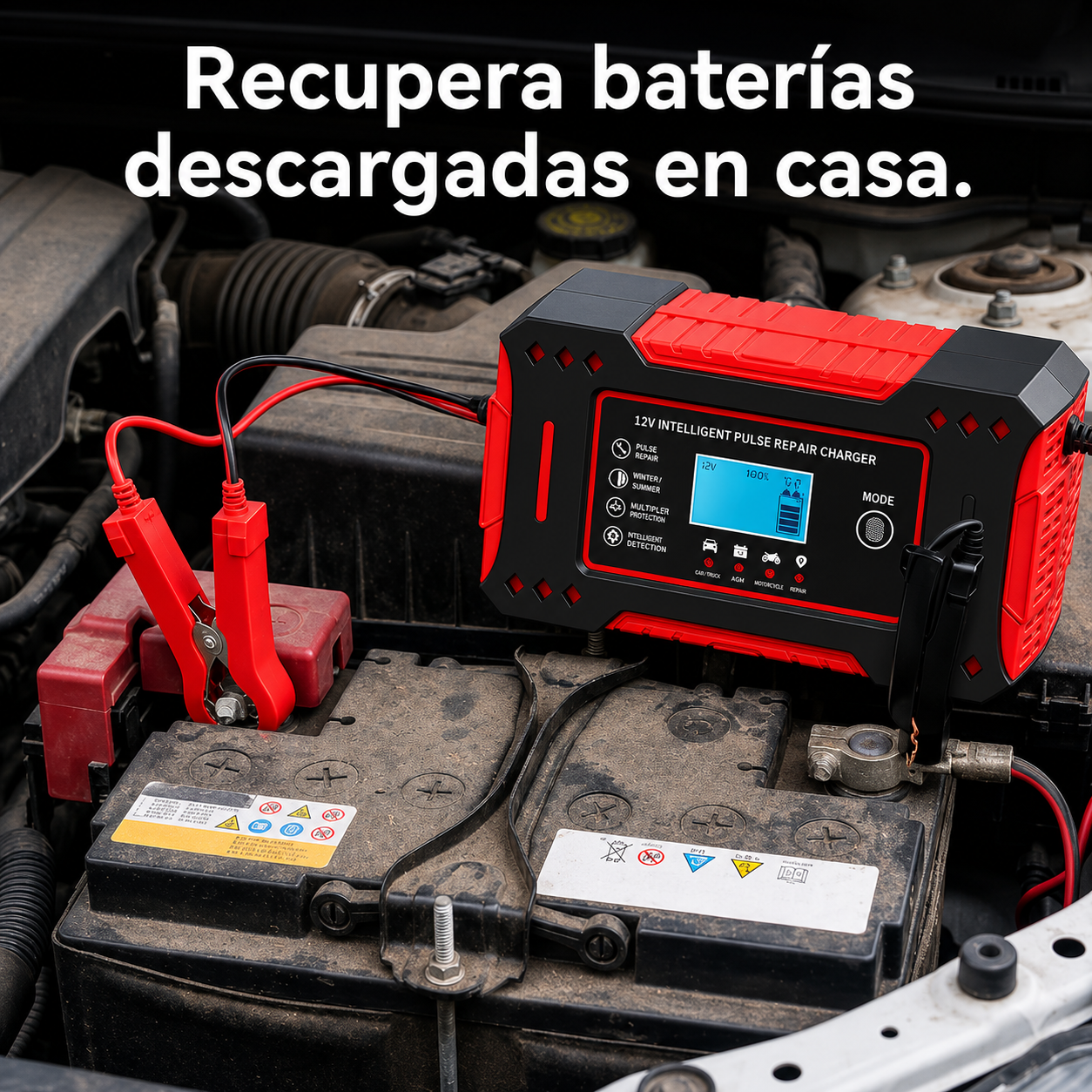 CARGADOR REPARADOR DE BATERIAS PARA AUTO