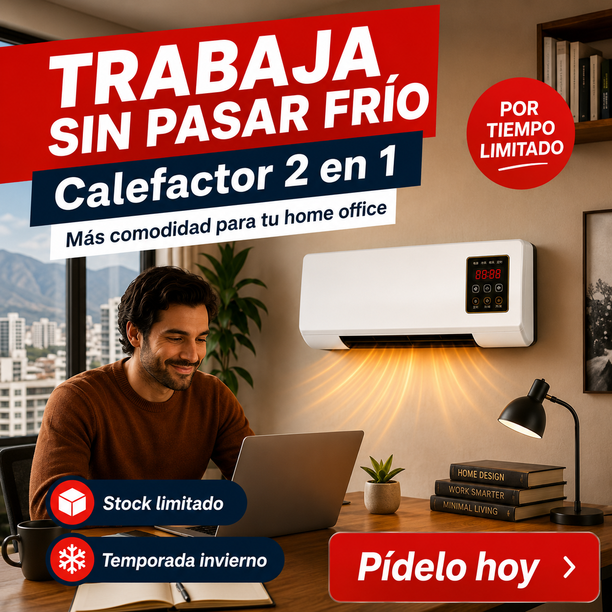 Calefactor De Aire Acondicionado 2 En 1