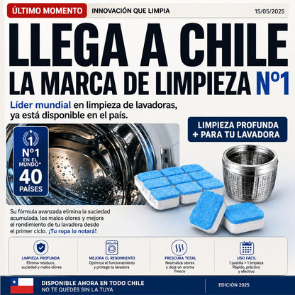 pack de 12 Pastillas Limpia Lavadora